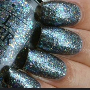 OPI DESIGNER SERIES "#047 TITANIUM" diamond dust Holographic